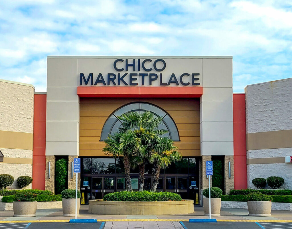 The exterior of Chico Marketplace